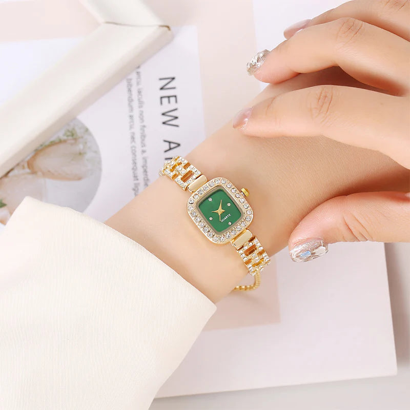 Women's Square Crystal Bracelet Watch