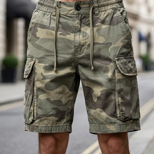 Men's Camouflage Multi-Pocket Cargo Shorts
