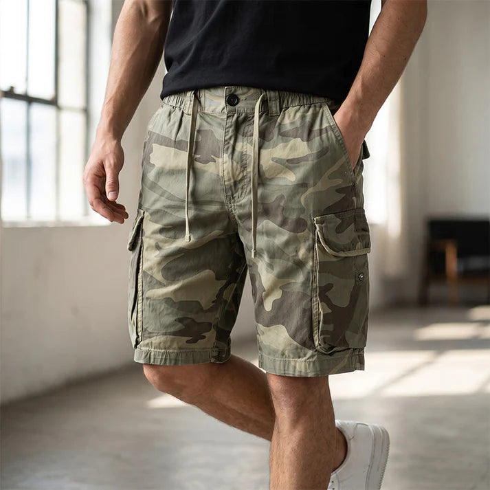 Men's Camouflage Multi-Pocket Cargo Shorts