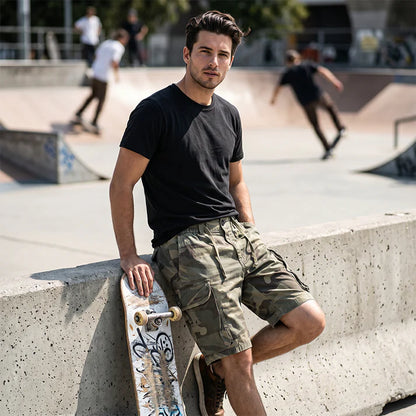 Men's Camouflage Multi-Pocket Cargo Shorts