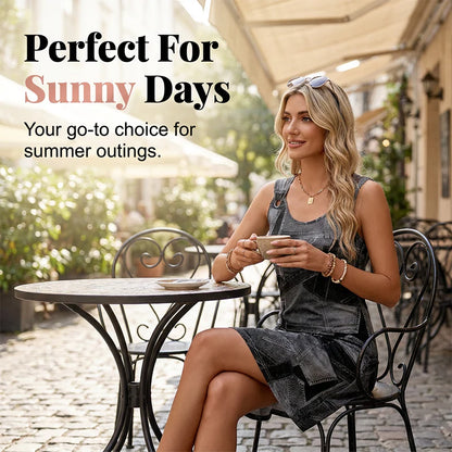 Women's Printed Sleeveless Shift Dress