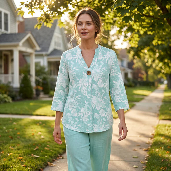 Women's V-Neck Two-Piece Lounge Set