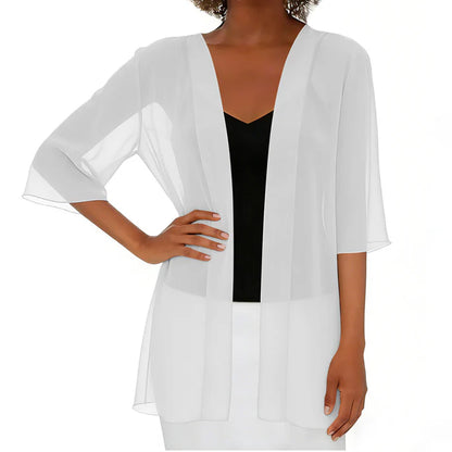 Women's Open Front Sheer Cardigan