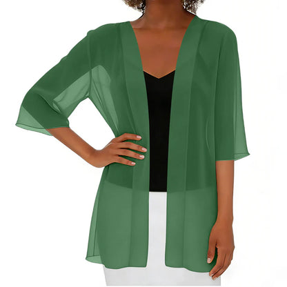 Women's Open Front Sheer Cardigan