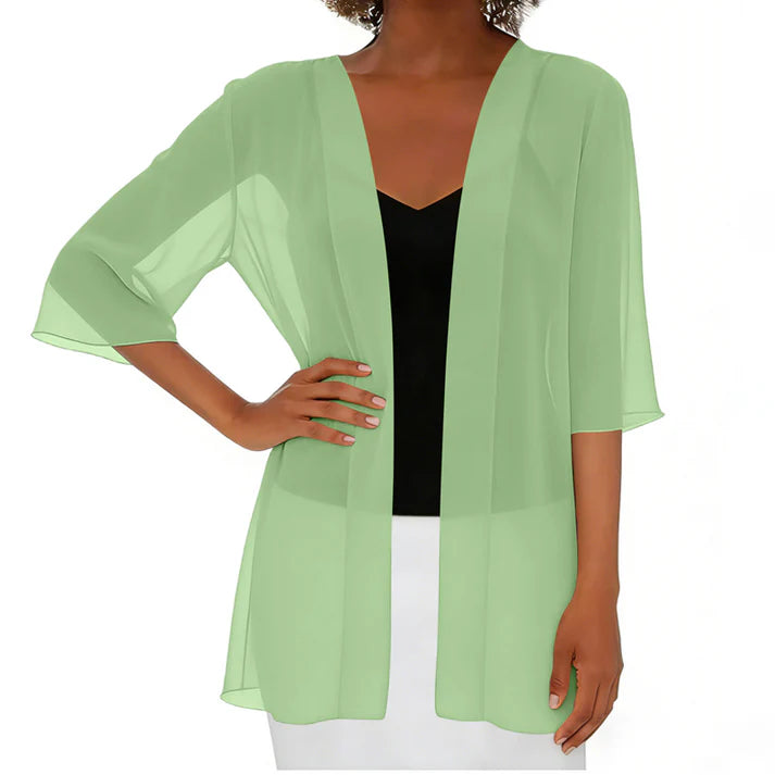 Women's Open Front Sheer Cardigan