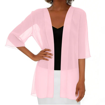 Women's Open Front Sheer Cardigan