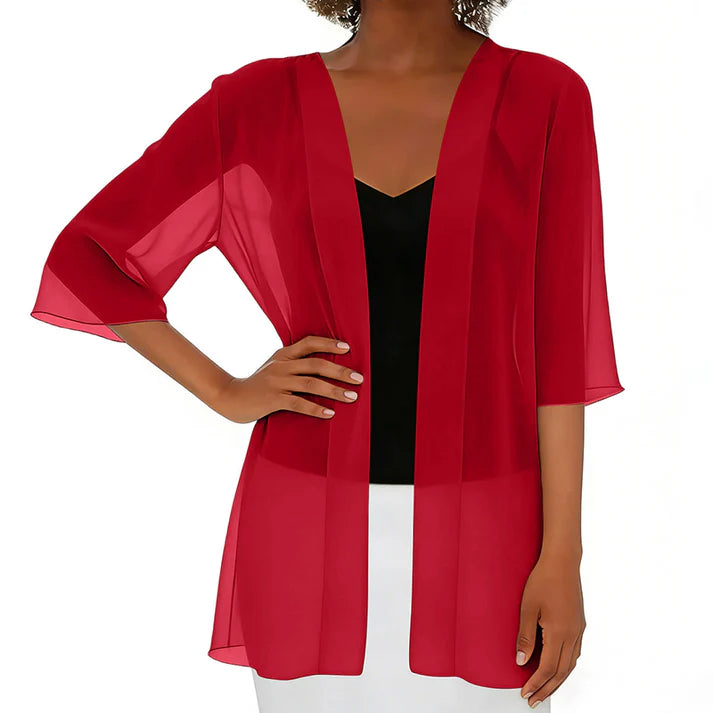 Women's Open Front Sheer Cardigan