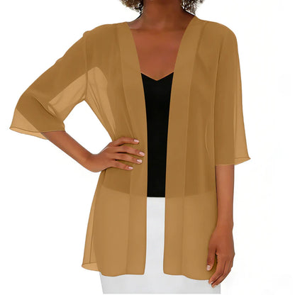 Women's Open Front Sheer Cardigan