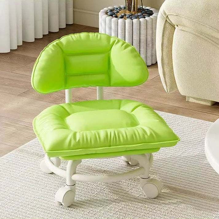 Rolling Swivel Stool with Backrest