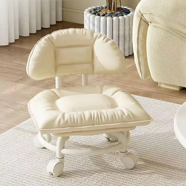 Rolling Swivel Stool with Backrest