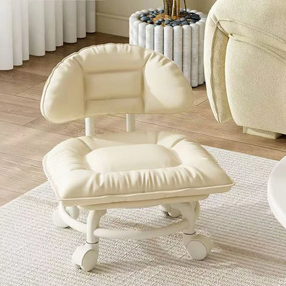 Rolling Swivel Stool with Backrest