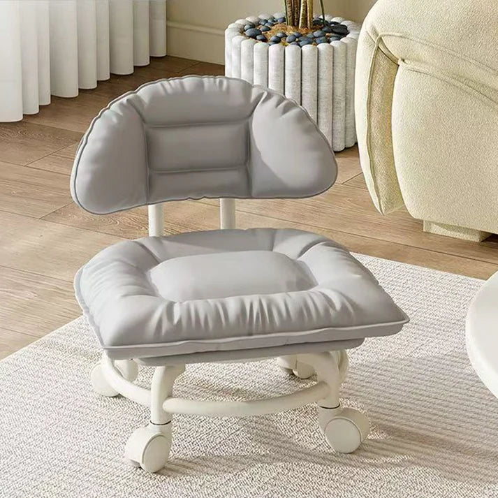 Rolling Swivel Stool with Backrest