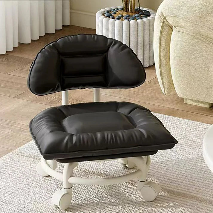 Rolling Swivel Stool with Backrest