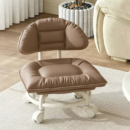 Rolling Swivel Stool with Backrest