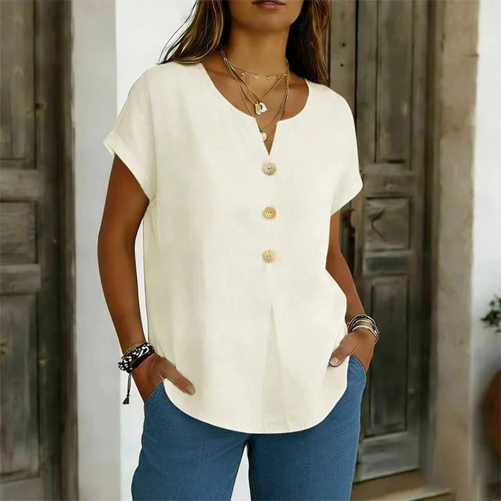 Women's Button Front Casual Blouse