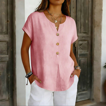 Women's Button Front Casual Blouse