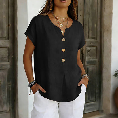 Women's Button Front Casual Blouse
