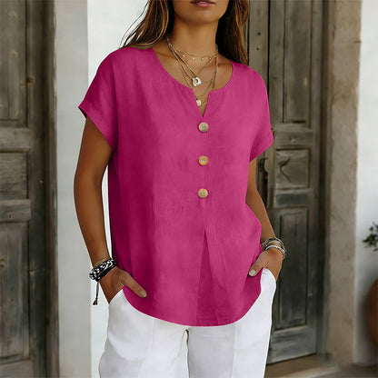 Women's Button Front Casual Blouse