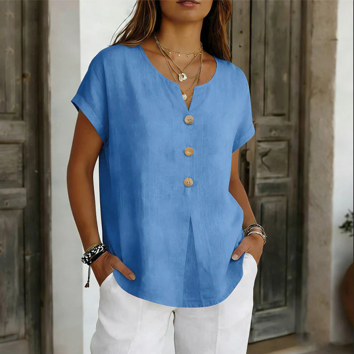 Women's Button Front Casual Blouse