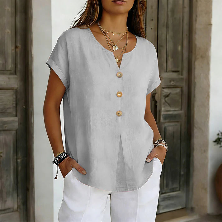 Women's Button Front Casual Blouse