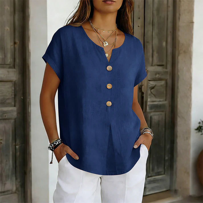 Women's Button Front Casual Blouse