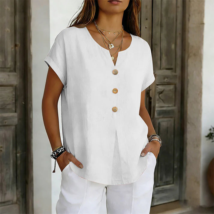 Women's Button Front Casual Blouse