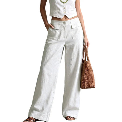 Women's Wide-Leg Pocket Pants