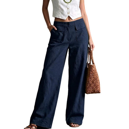 Women's Wide-Leg Pocket Pants