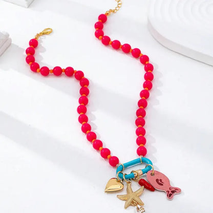 Boho Coastal Charm Beaded Necklace
