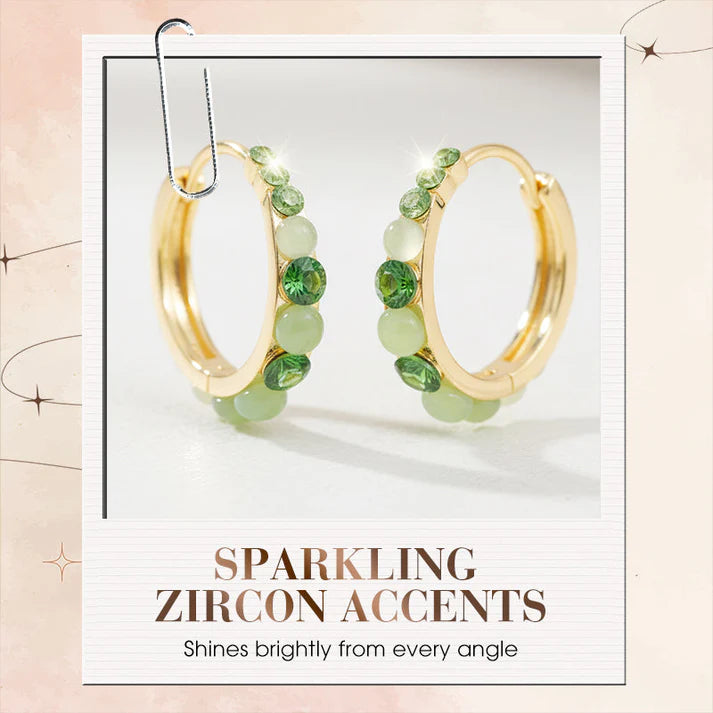 Women's Crystal Beaded Hoop Earrings