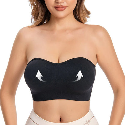 Women's Wireless Bandeau Bra with Removable Straps