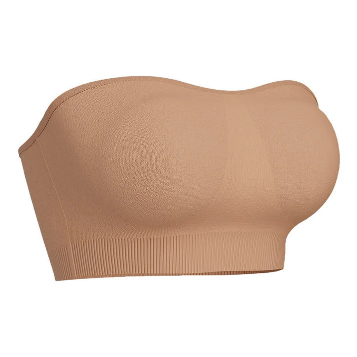 Women's Wireless Bandeau Bra with Removable Straps