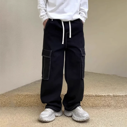 Men's Drawstring Cargo Jeans