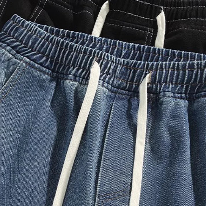 Men's Drawstring Cargo Jeans