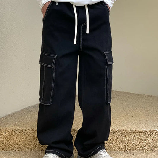 Men's Drawstring Cargo Jeans