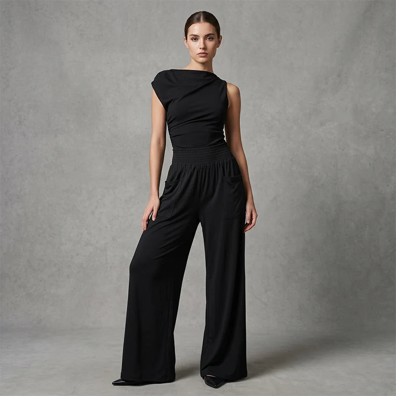Women's High-Waist Wide-Leg Pants