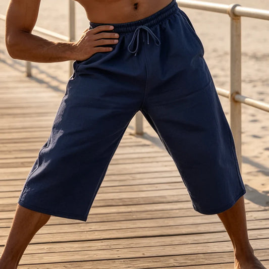 Men's Drawstring Cropped Lounge Pants