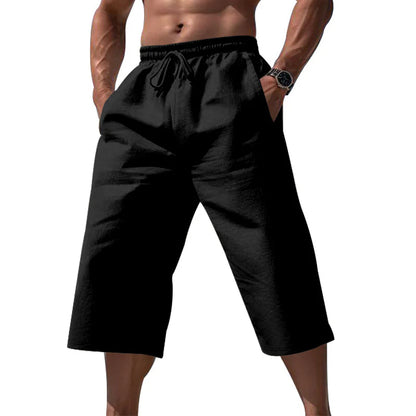Men's Drawstring Cropped Lounge Pants