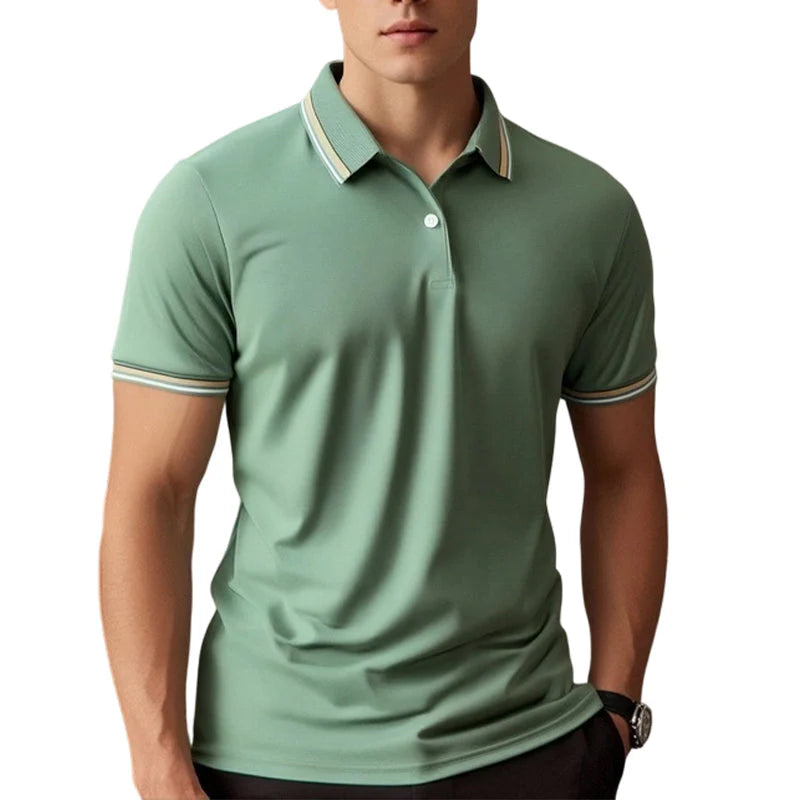 Men's Contrast Trim Polo Shirt