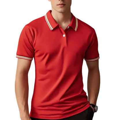 Men's Contrast Trim Polo Shirt
