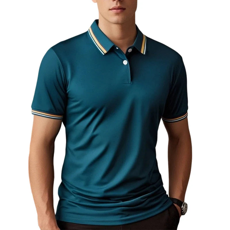Men's Contrast Trim Polo Shirt