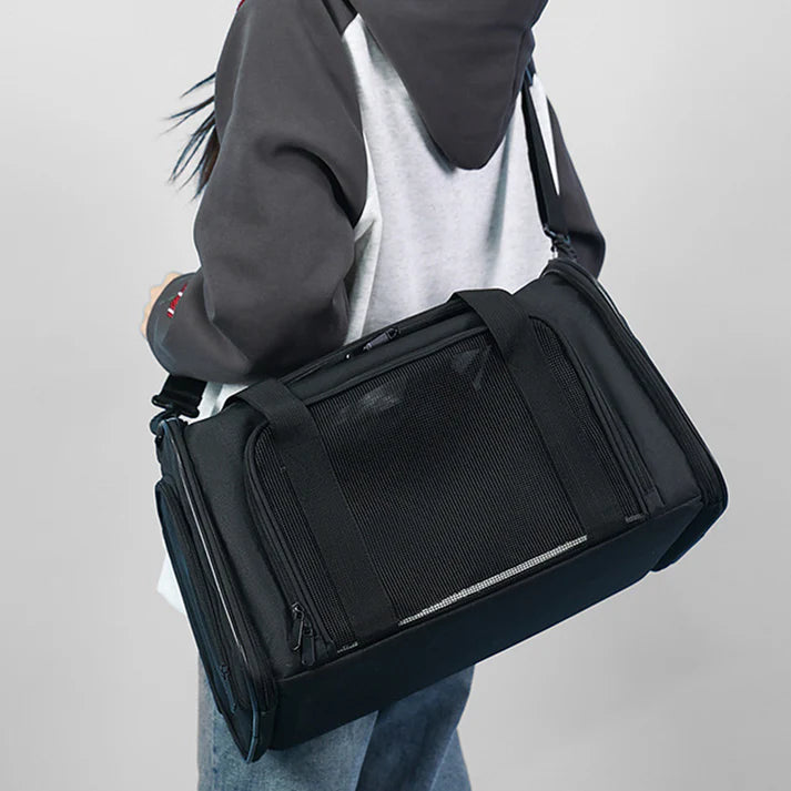 Pet Travel Carrier Bag with Mesh Viewing Panel