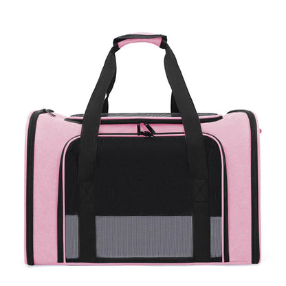 Pet Travel Carrier Bag with Mesh Viewing Panel