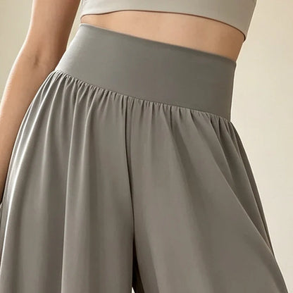 Women's High Waist Flowy Wide Leg Pants