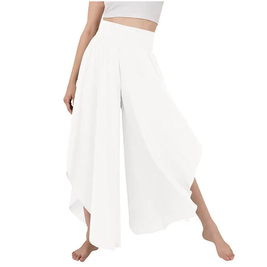 Women's High Waist Flowy Wide Leg Pants