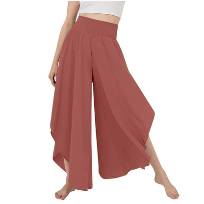 Women's High Waist Flowy Wide Leg Pants