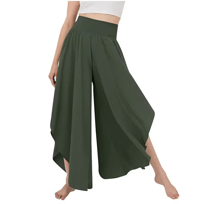 Women's High Waist Flowy Wide Leg Pants