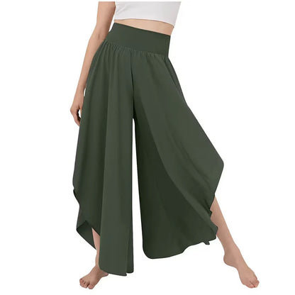 Women's High Waist Flowy Wide Leg Pants