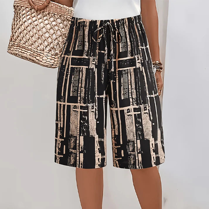 Women's Printed Wide Leg Shorts