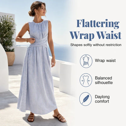 Women's Casual Sleeveless Striped Dress